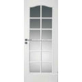 Modern White French Style Interior Wood Door with Arch Top